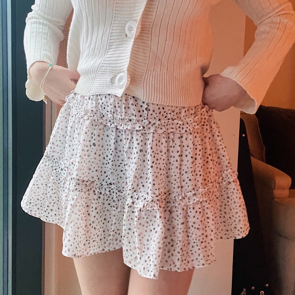 White Dotted Skirt
